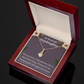 To My Stepdaughter Wonderful Stepdaughter Heart Keeper Alluring Ribbon Necklace Message Card-Express Your Love Gifts