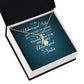 To My Unbiological Sister Not Sister by Blood Alluring Ribbon Necklace Message Card-Express Your Love Gifts