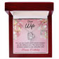To My Wife Adorable Wife! Birthday Message Forever Necklace w Message Card-Express Your Love Gifts