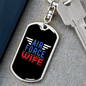To My Wife Air Force Wife Keychain Stainless Steel or 18k Gold Dog Tag Keyring-Express Your Love Gifts