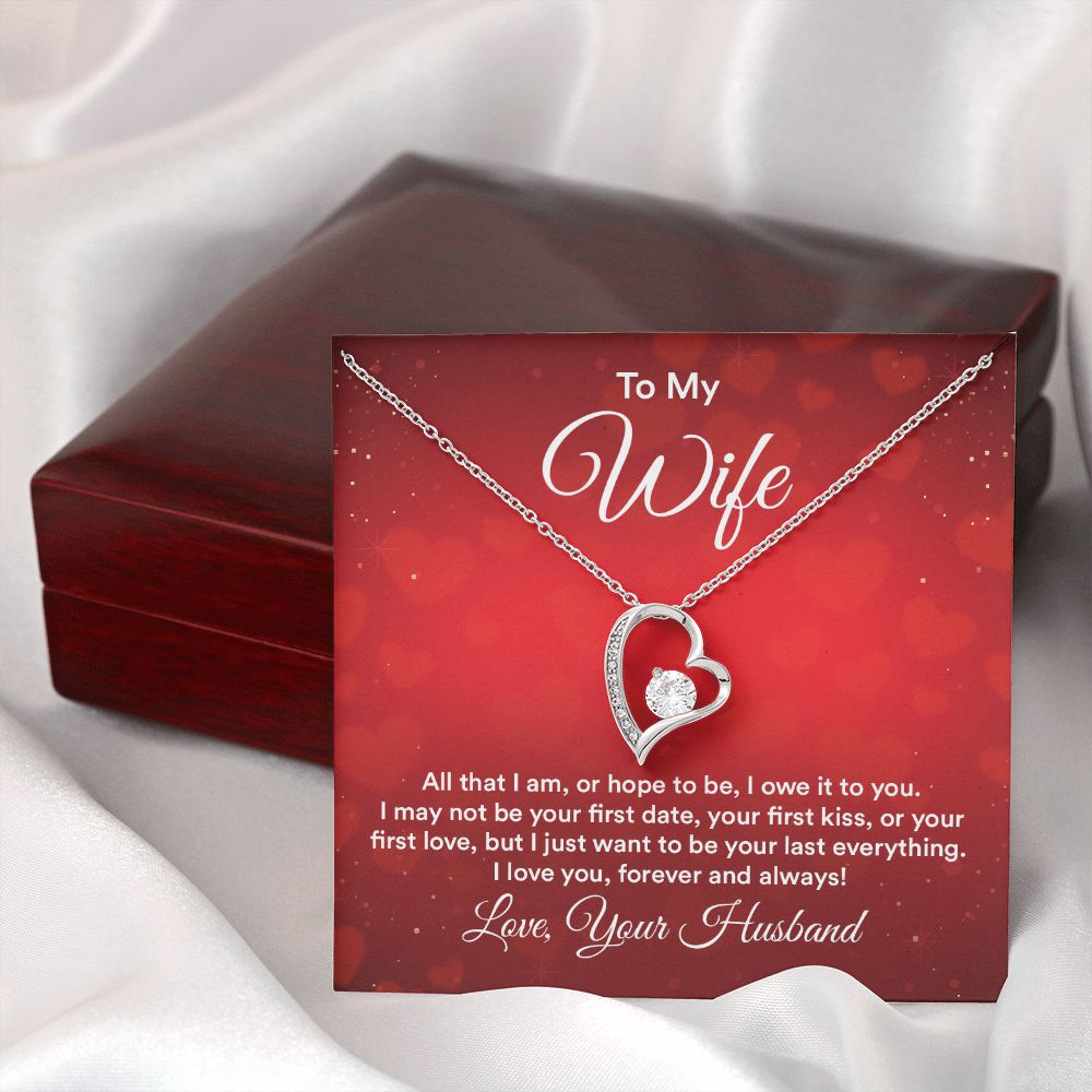 To My Wife All That I Am Forever Necklace w Message Card-Express Your Love Gifts