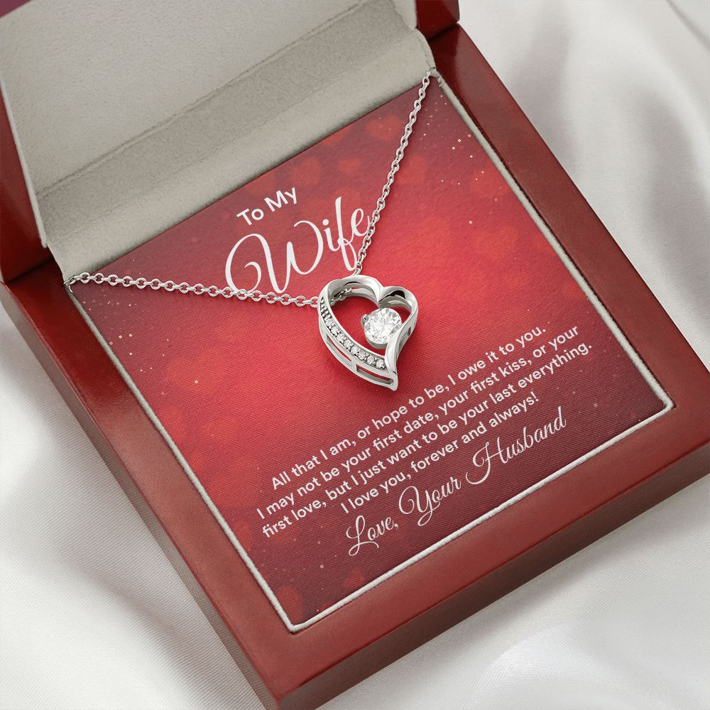 To My Wife All That I Am Forever Necklace w Message Card-Express Your Love Gifts