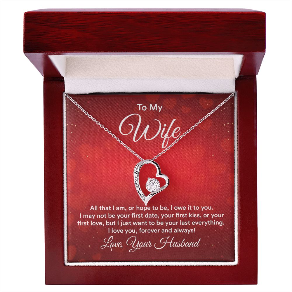 To My Wife All That I Am Forever Necklace w Message Card-Express Your Love Gifts