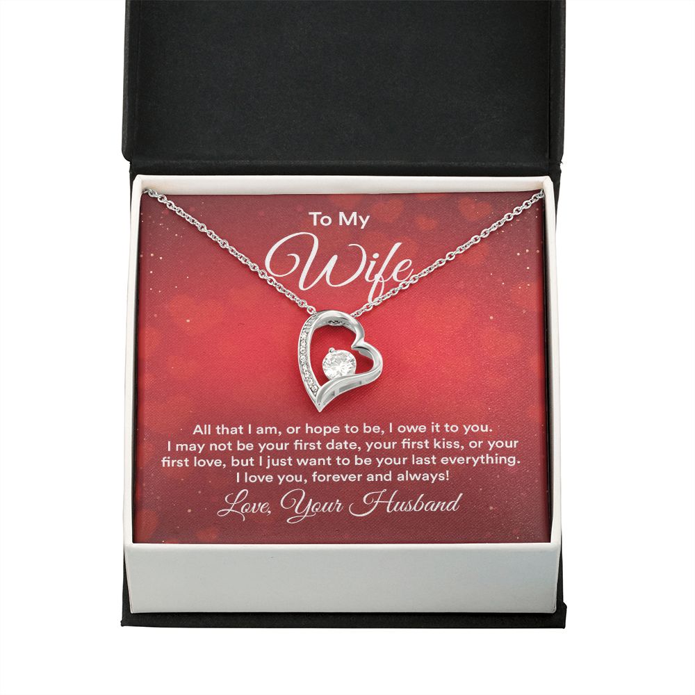 To My Wife All That I Am Forever Necklace w Message Card-Express Your Love Gifts
