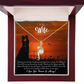 To My Wife Always and Forever Alluring Ribbon Necklace Message Card-Express Your Love Gifts