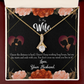 To My Wife Always on my Mind Alluring Ribbon Necklace Message Card-Express Your Love Gifts