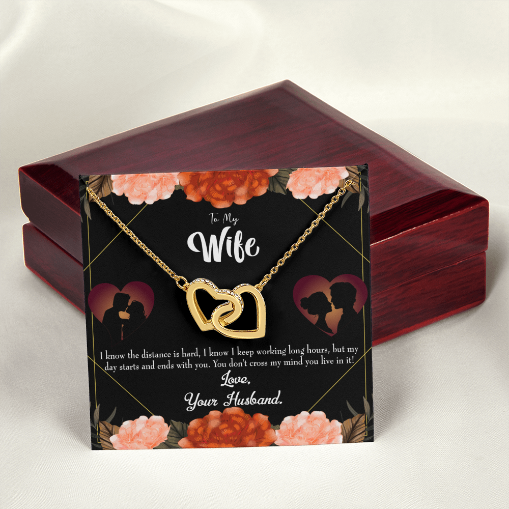 To My Wife Always on my Mind Inseparable Necklace-Express Your Love Gifts