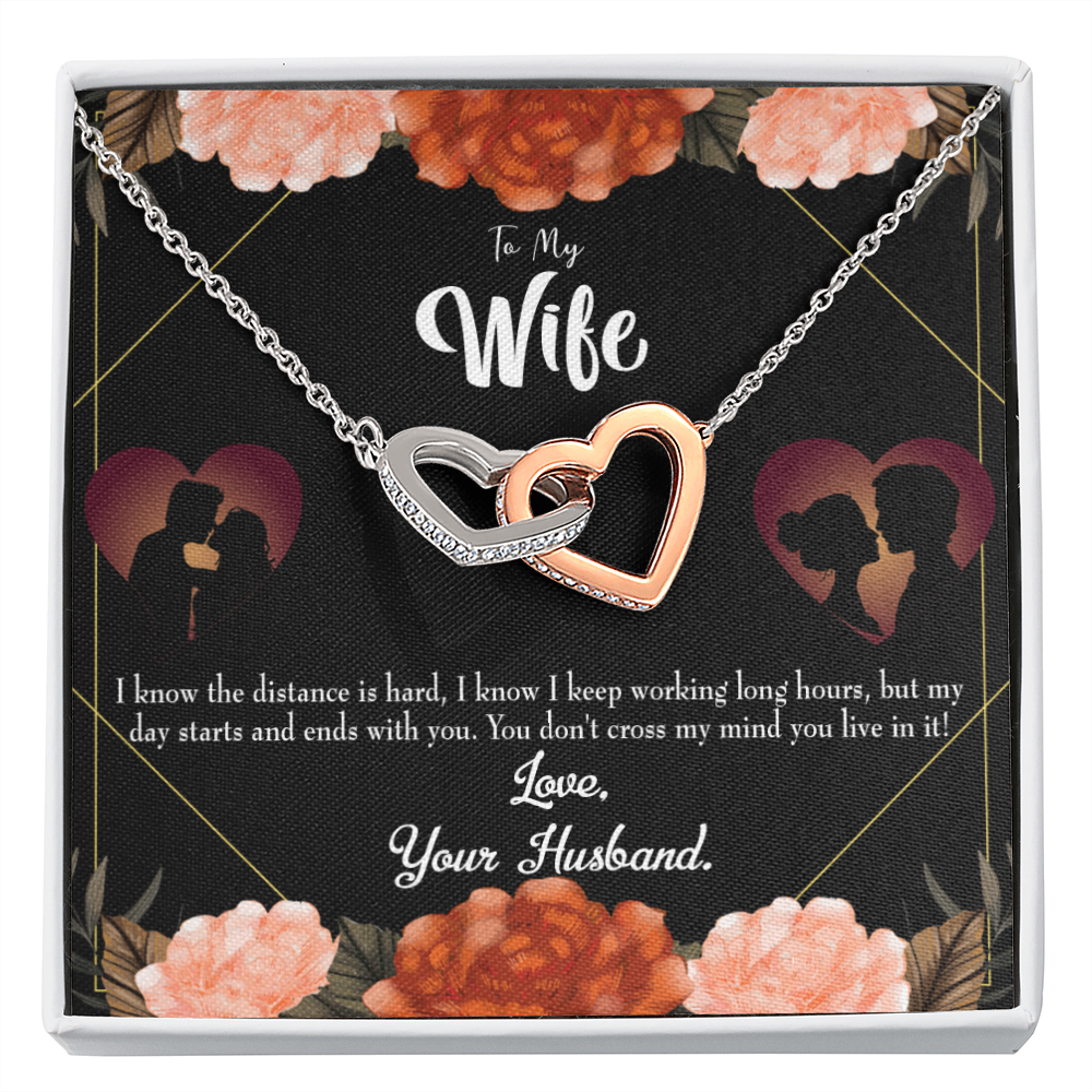 To My Wife Always on my Mind Inseparable Necklace-Express Your Love Gifts