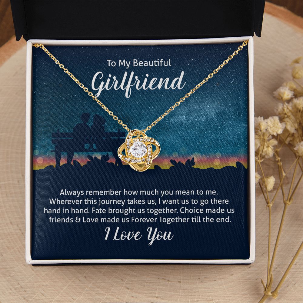 To My Wife Always Remember Infinity Knot Necklace Message Card-Express Your Love Gifts