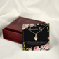 To My Wife Aniversario Feliz Alluring Ribbon Necklace Message Card-Express Your Love Gifts