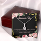 To My Wife Aniversario Feliz Alluring Ribbon Necklace Message Card-Express Your Love Gifts