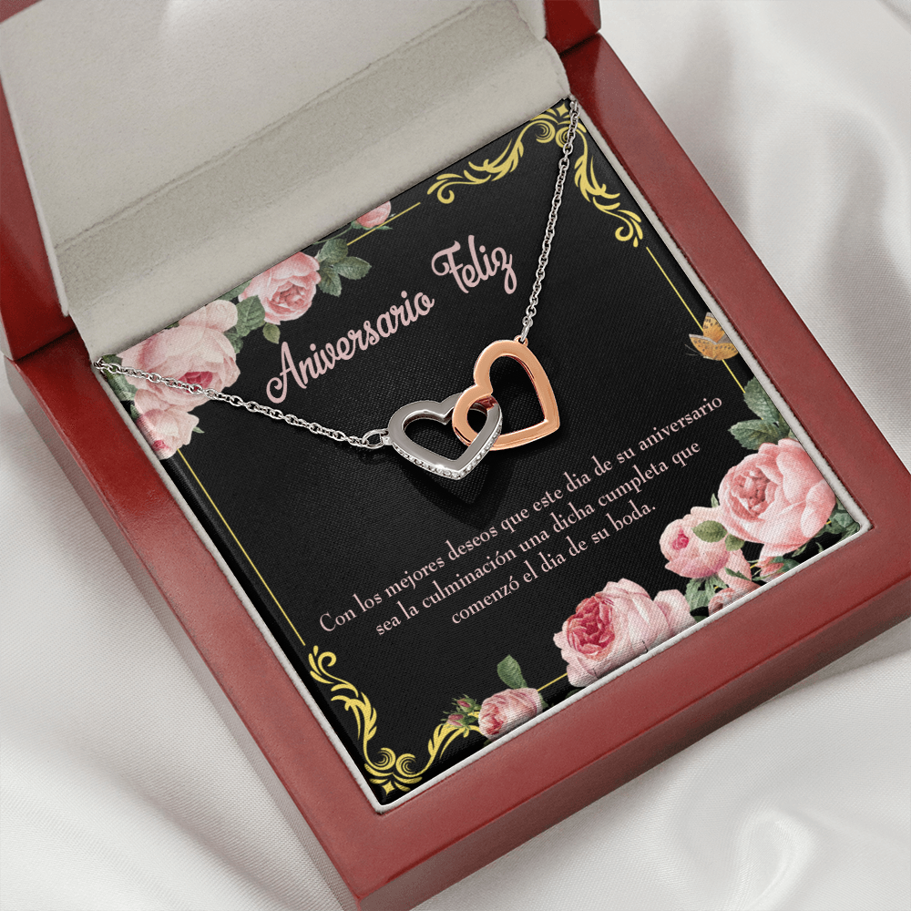 To My Wife Aniversario Feliz Inseparable Necklace-Express Your Love Gifts