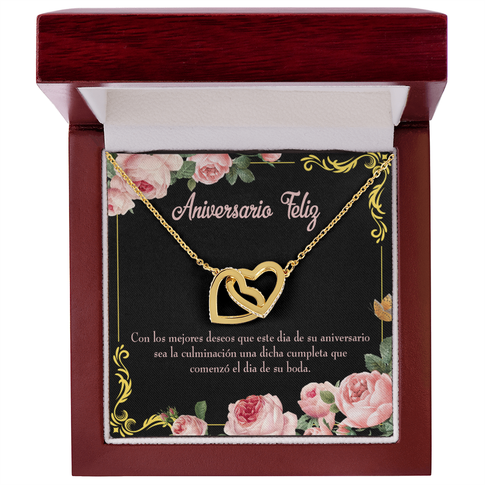 To My Wife Aniversario Feliz Inseparable Necklace-Express Your Love Gifts