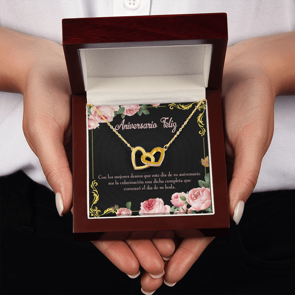 To My Wife Aniversario Feliz Inseparable Necklace-Express Your Love Gifts