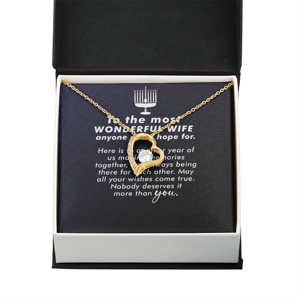 To My Wife Anyone Who Could Hope For Forever Necklace w Message Card-Express Your Love Gifts