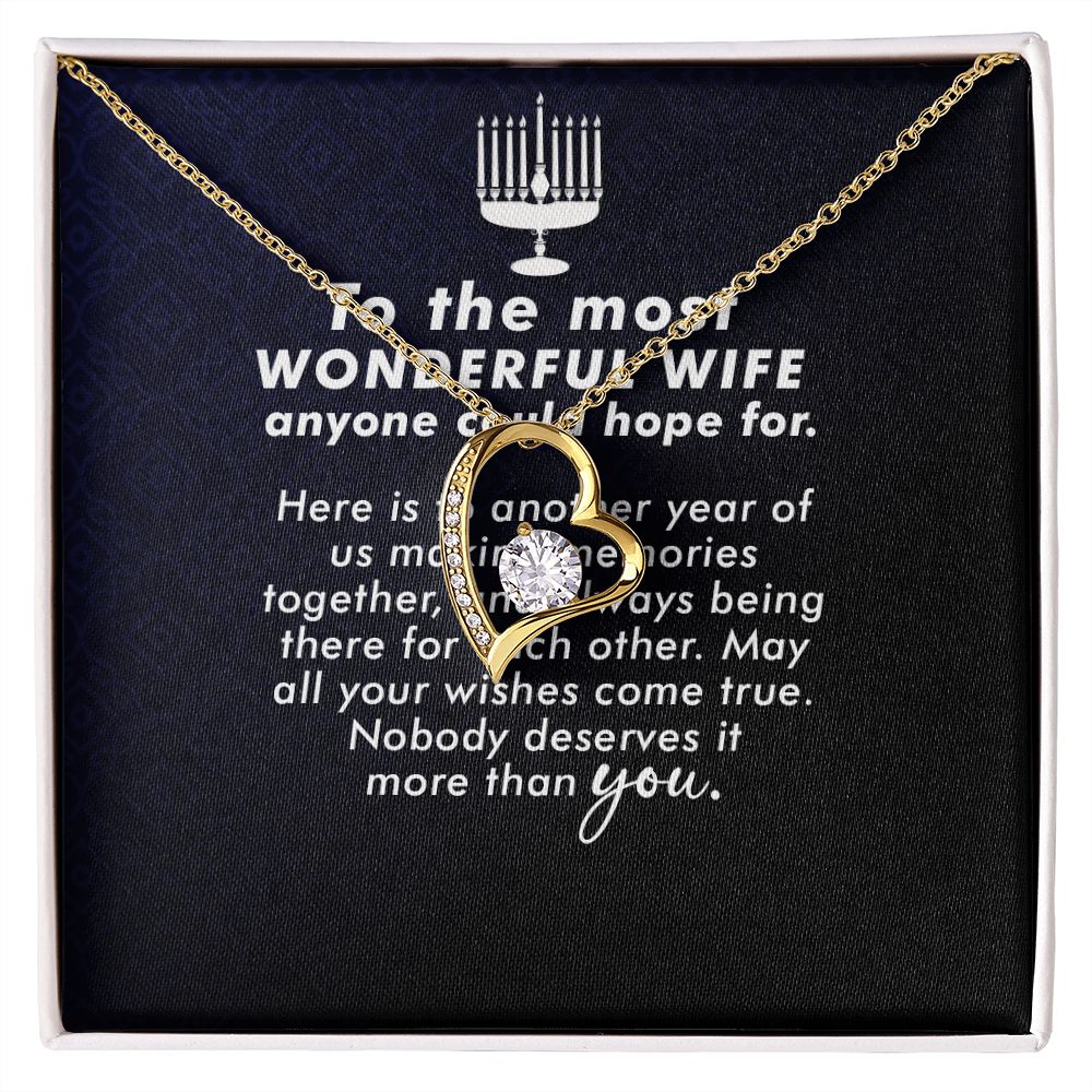 To My Wife Anyone Who Could Hope For Forever Necklace w Message Card-Express Your Love Gifts