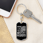 To My Wife Army Wife Government Property Keychain Stainless Steel or 18k Gold Dog Tag Keyring-Express Your Love Gifts