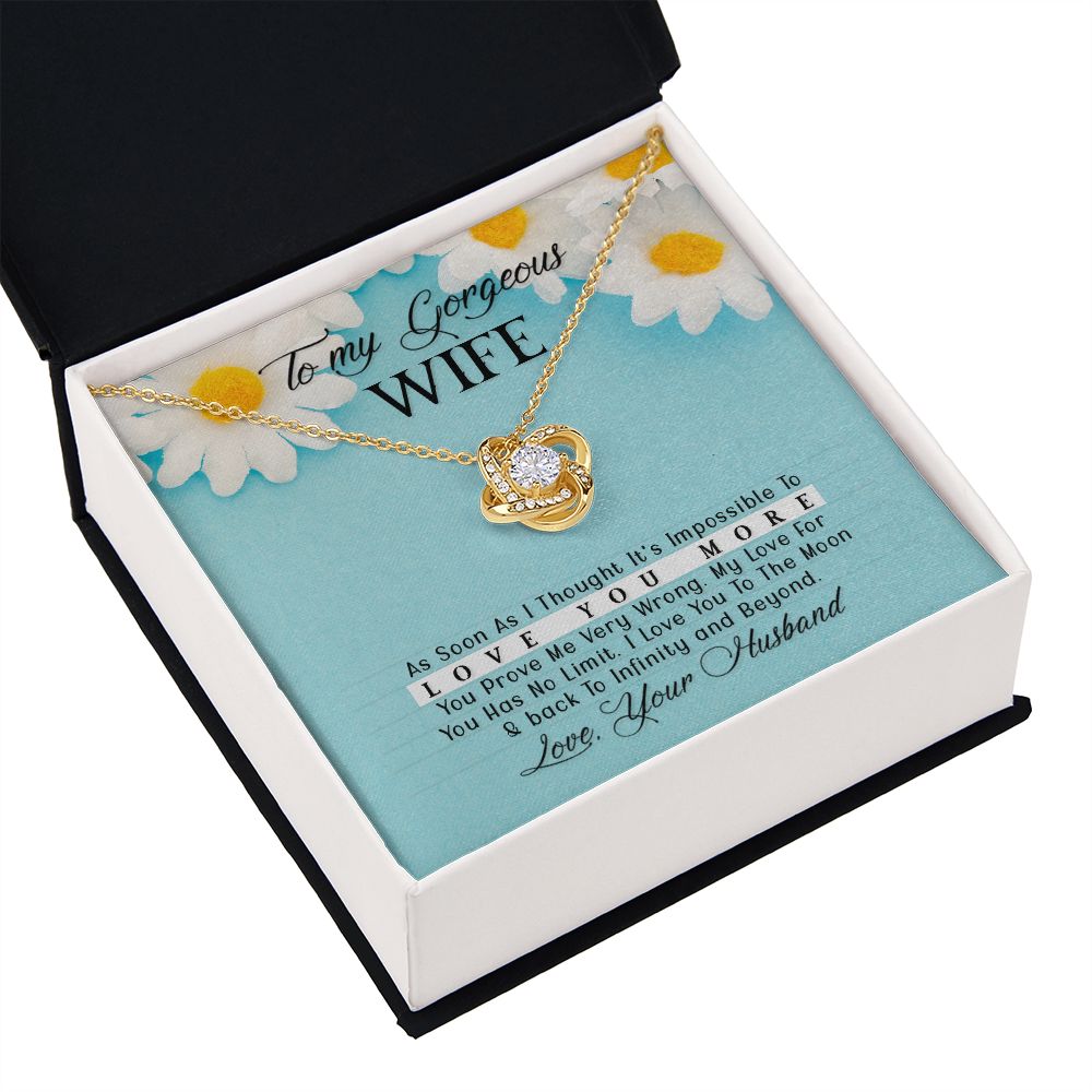 To My Wife As Soon As I Thought Infinity Knot Necklace Message Card-Express Your Love Gifts