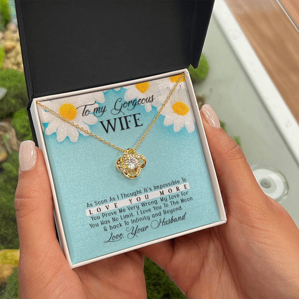 To My Wife As Soon As I Thought Infinity Knot Necklace Message Card-Express Your Love Gifts