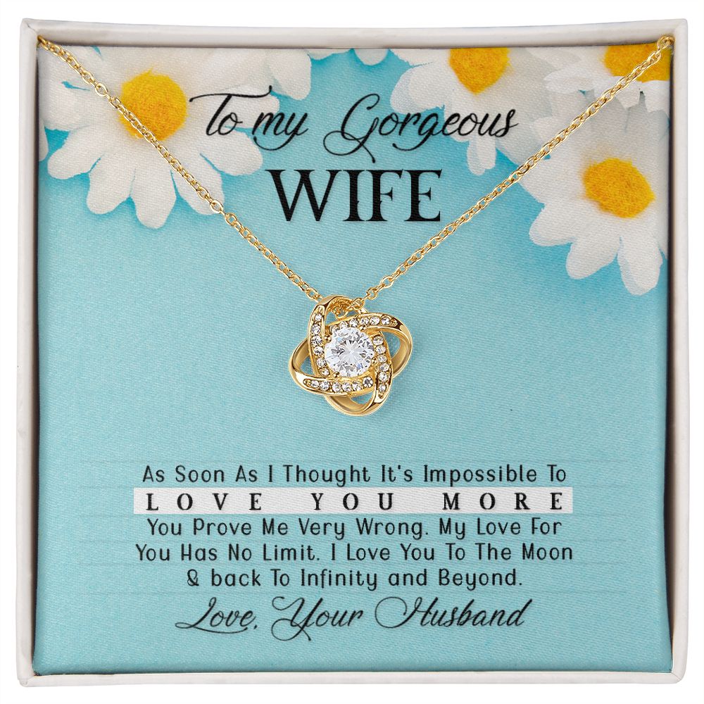 To My Wife As Soon As I Thought Infinity Knot Necklace Message Card-Express Your Love Gifts