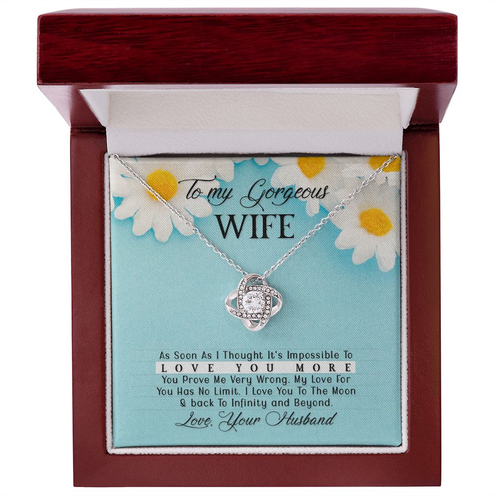 To My Wife As Soon As I Thought Infinity Knot Necklace Message Card-Express Your Love Gifts