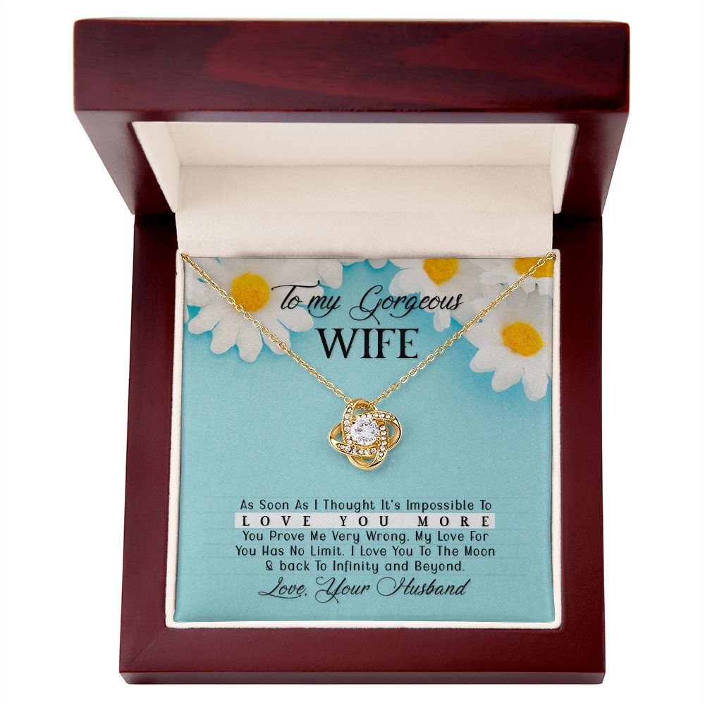 To My Wife As Soon As I Thought Infinity Knot Necklace Message Card-Express Your Love Gifts