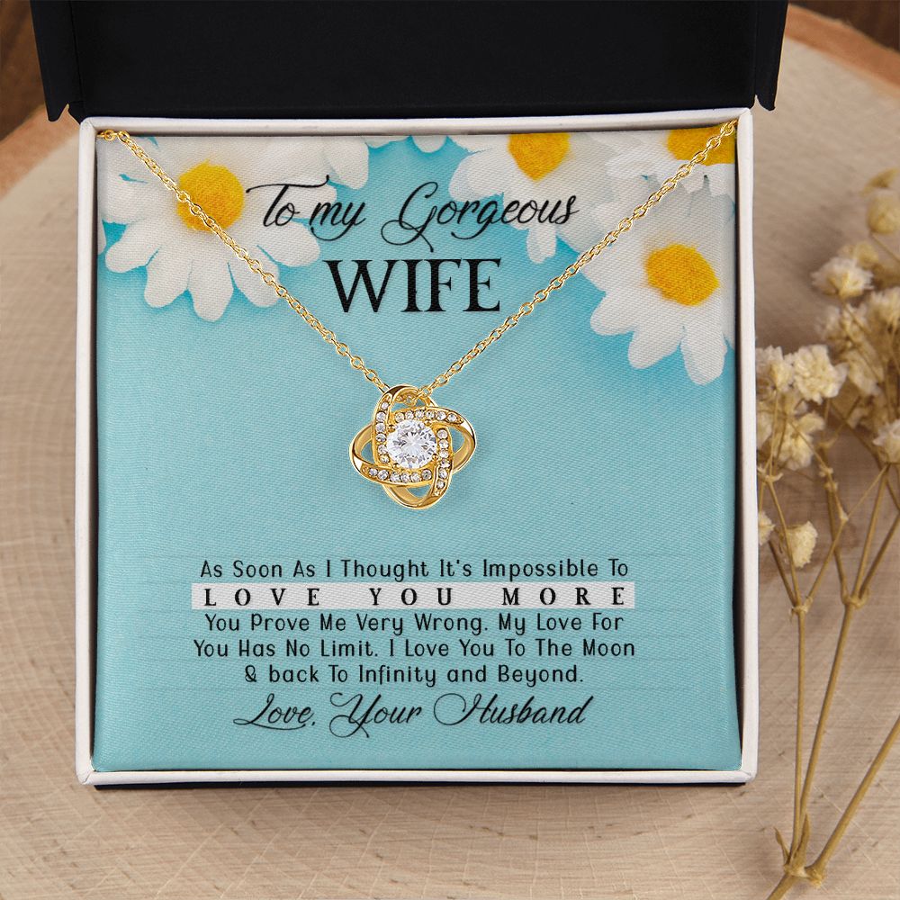 To My Wife As Soon As I Thought Infinity Knot Necklace Message Card-Express Your Love Gifts