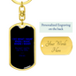 To My Wife Ask My Wife One Sec Keychain Stainless Steel or 18k Gold Dog Tag Keyring-Express Your Love Gifts