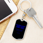 To My Wife Ask My Wife One Sec Keychain Stainless Steel or 18k Gold Dog Tag Keyring-Express Your Love Gifts