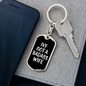 To My Wife Bad Ass Wife Keychain Stainless Steel or 18k Gold Dog Tag Keyring-Express Your Love Gifts