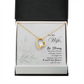 To My Wife Be Strong Forever Necklace w Message Card-Express Your Love Gifts