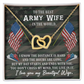 To My Wife Beautiful Army Wife Inseparable Necklace-Express Your Love Gifts