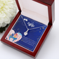 To My Wife Best Thing Happened Alluring Ribbon Necklace Message Card-Express Your Love Gifts
