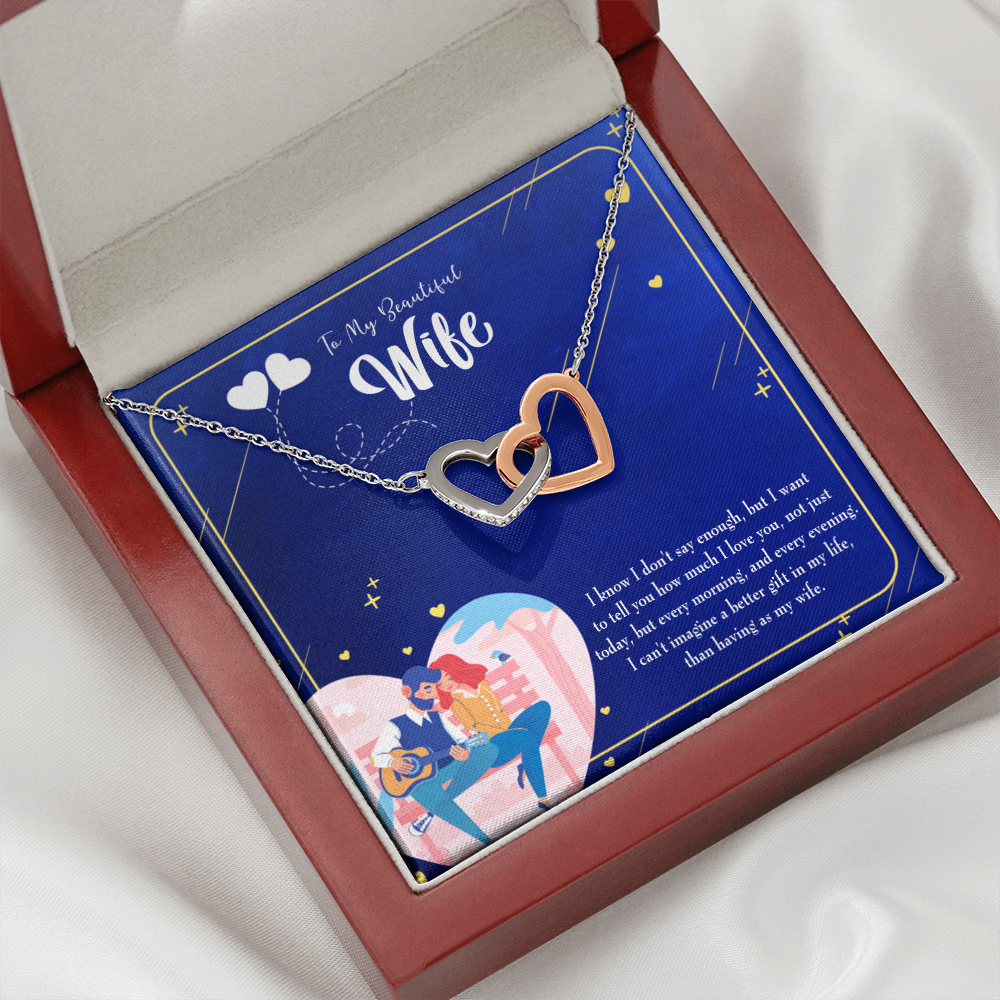 To My Wife Better Gift Inseparable Necklace-Express Your Love Gifts