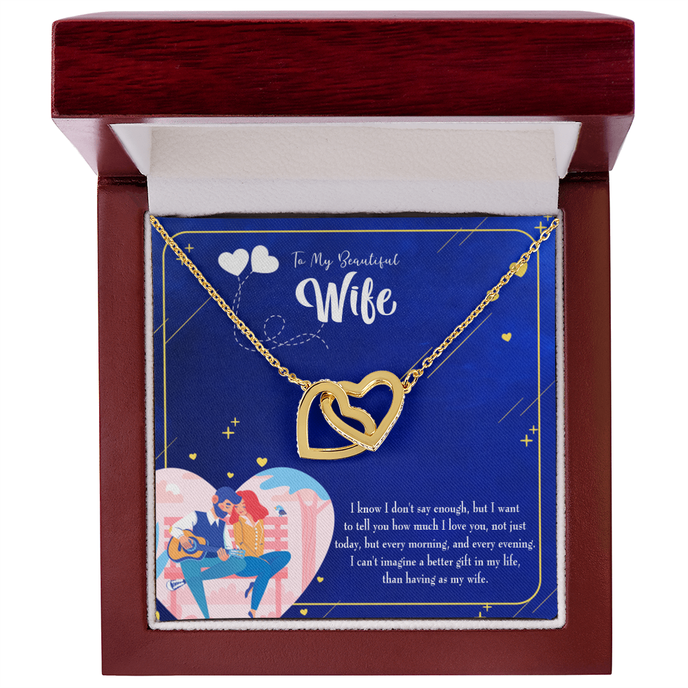 To My Wife Better Gift Inseparable Necklace-Express Your Love Gifts