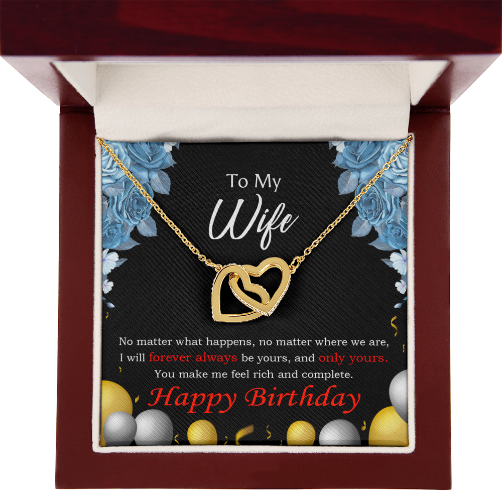 To My Wife Birthday Message Forever and Together Inseparable Necklace-Express Your Love Gifts