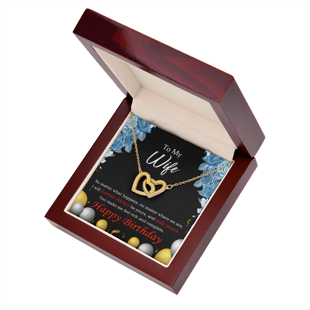 To My Wife Birthday Message Forever and Together Inseparable Necklace-Express Your Love Gifts