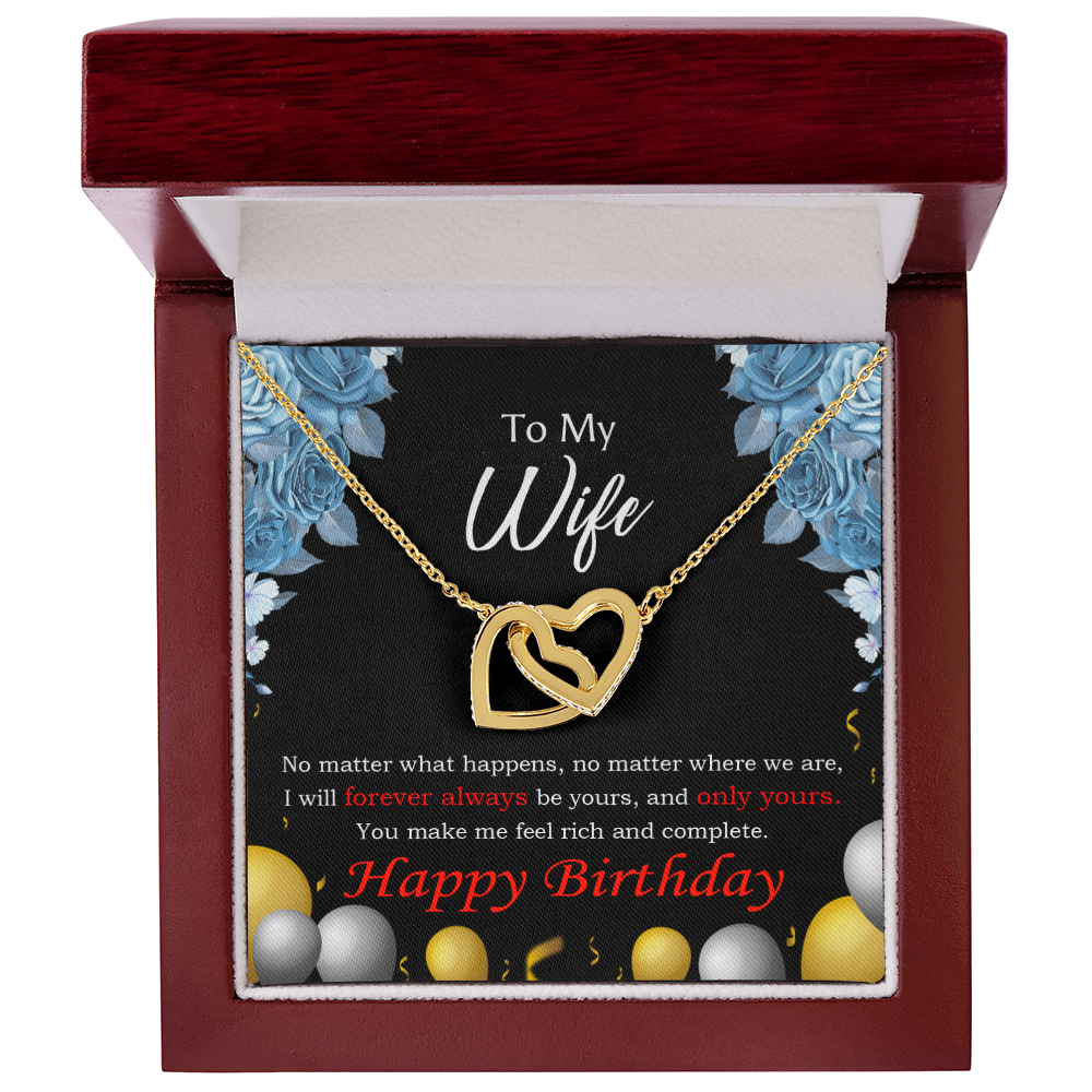 To My Wife Birthday Message Forever and Together Inseparable Necklace-Express Your Love Gifts