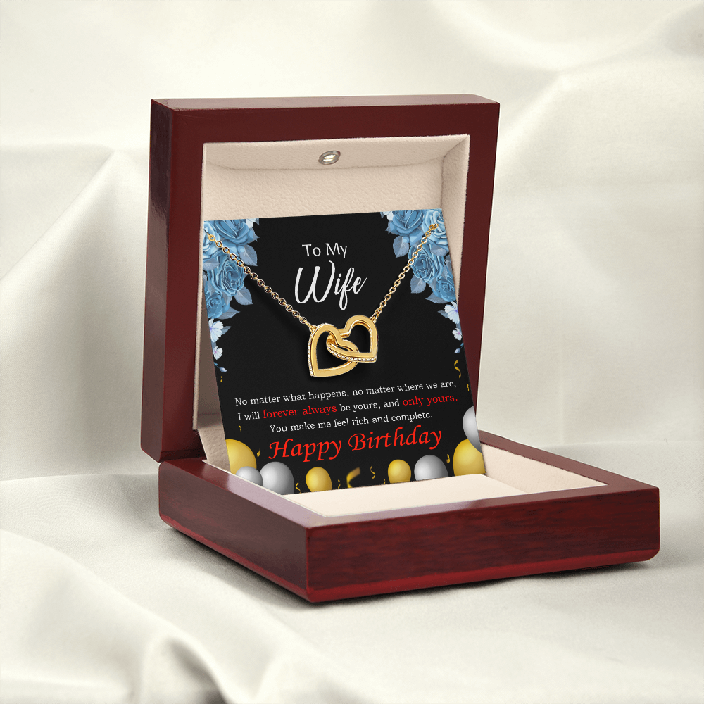 To My Wife Birthday Message Forever and Together Inseparable Necklace-Express Your Love Gifts