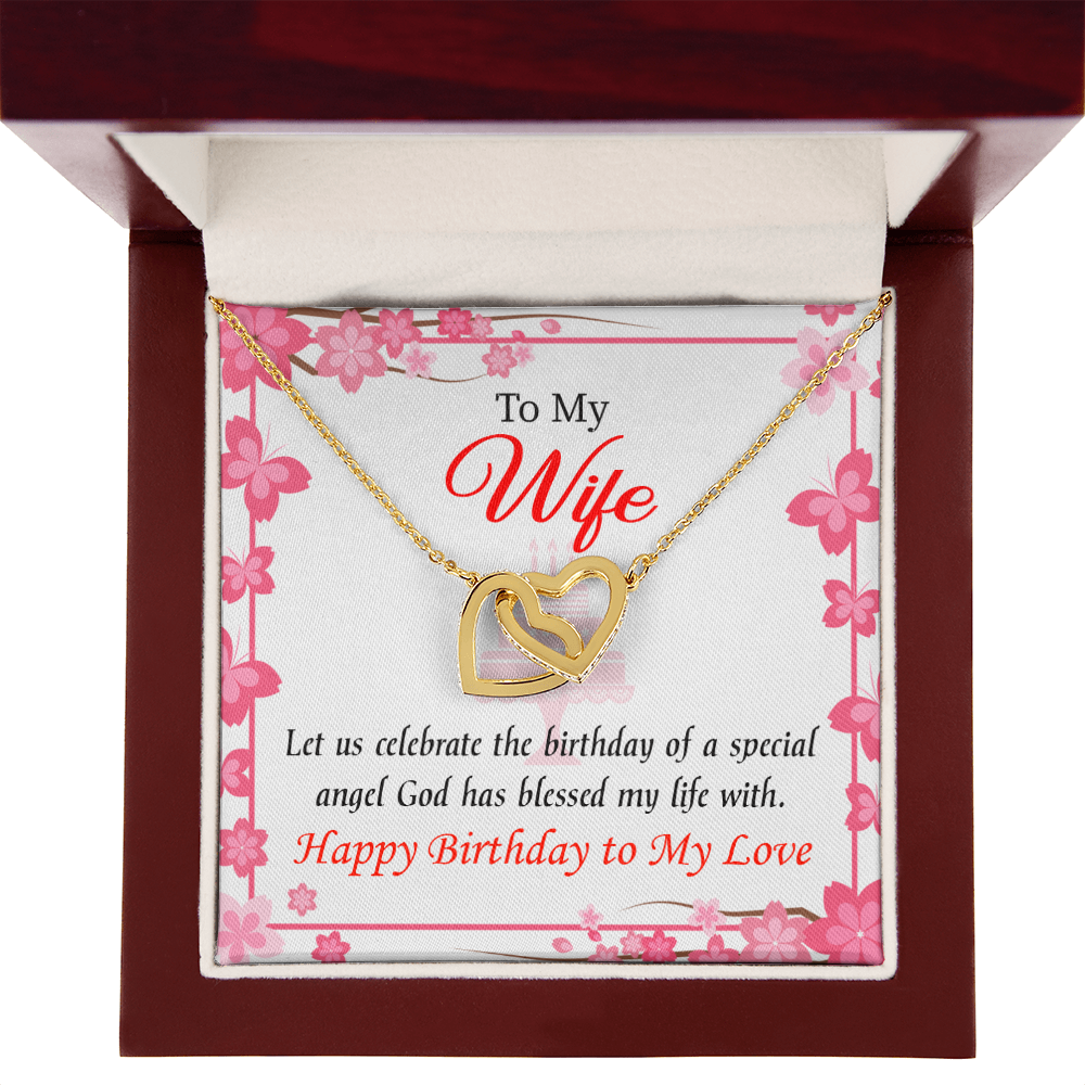 To My Wife Birthday Message Love and Affection Inseparable Necklace-Express Your Love Gifts