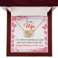 To My Wife Birthday Message Love and Affection Inseparable Necklace-Express Your Love Gifts