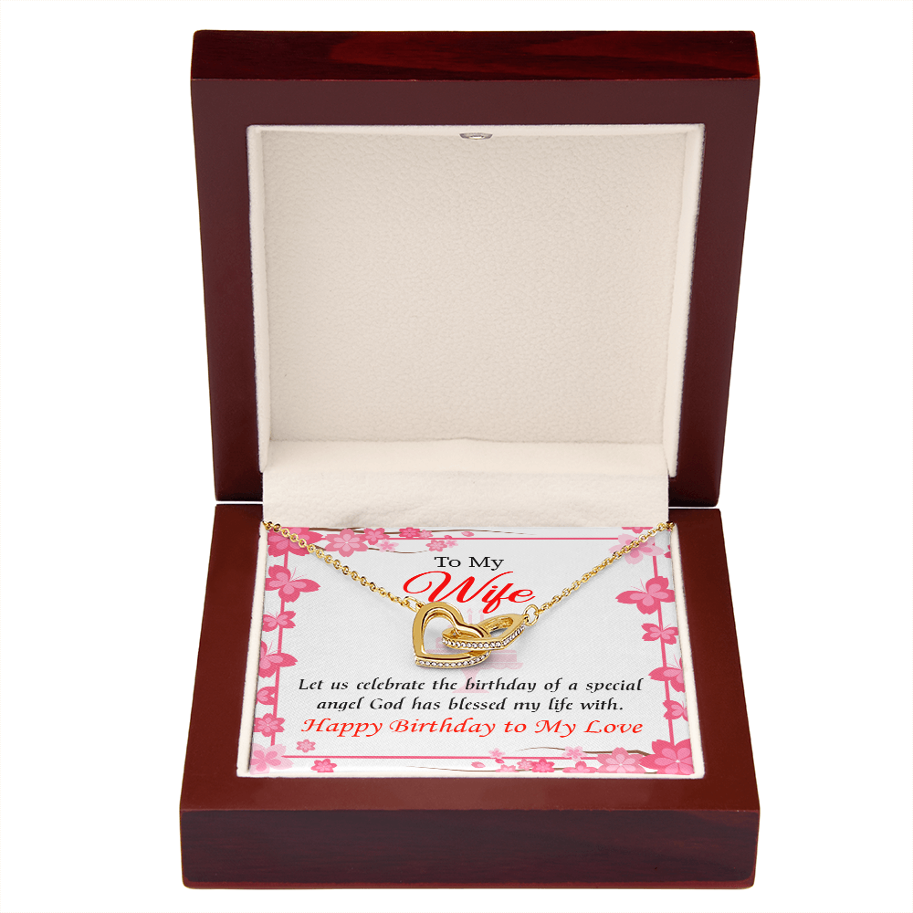 To My Wife Birthday Message Love and Affection Inseparable Necklace-Express Your Love Gifts