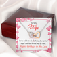 To My Wife Birthday Message Love and Affection Inseparable Necklace-Express Your Love Gifts