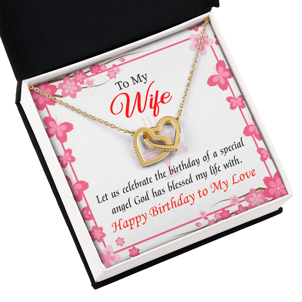 To My Wife Birthday Message Love and Affection Inseparable Necklace-Express Your Love Gifts