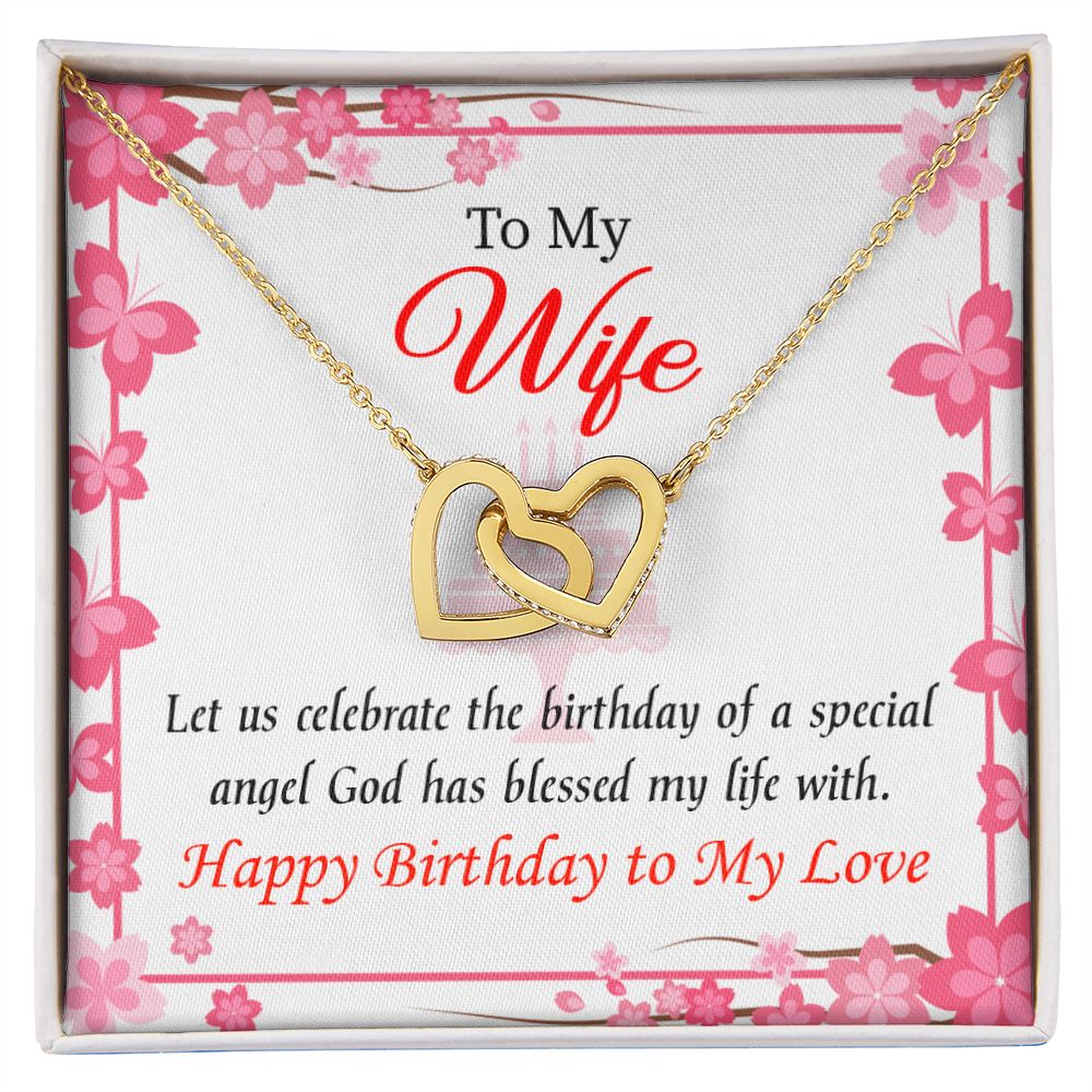 To My Wife Birthday Message Love and Affection Inseparable Necklace-Express Your Love Gifts