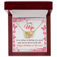 To My Wife Birthday Message Love and Affection Inseparable Necklace-Express Your Love Gifts