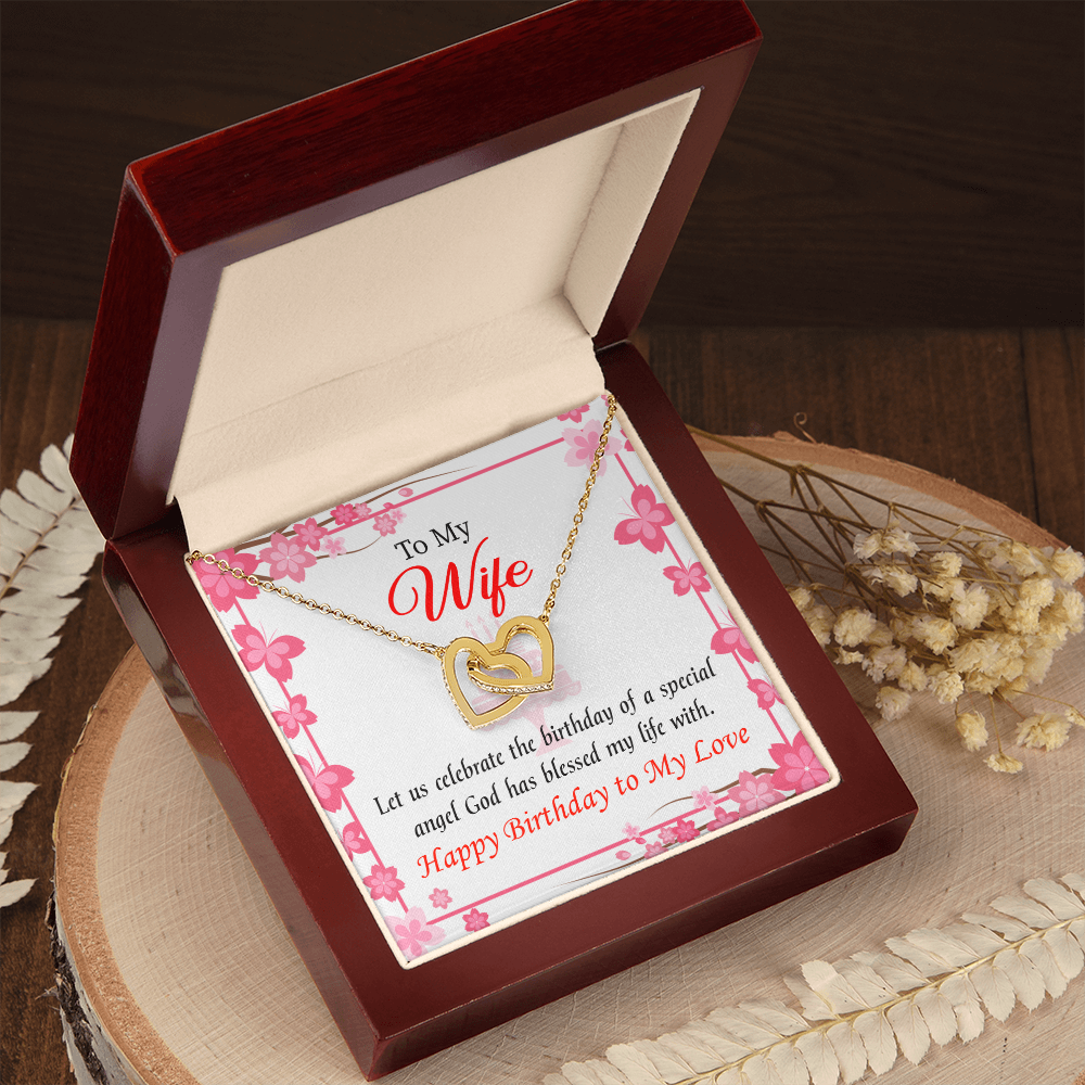To My Wife Birthday Message Love and Affection Inseparable Necklace-Express Your Love Gifts