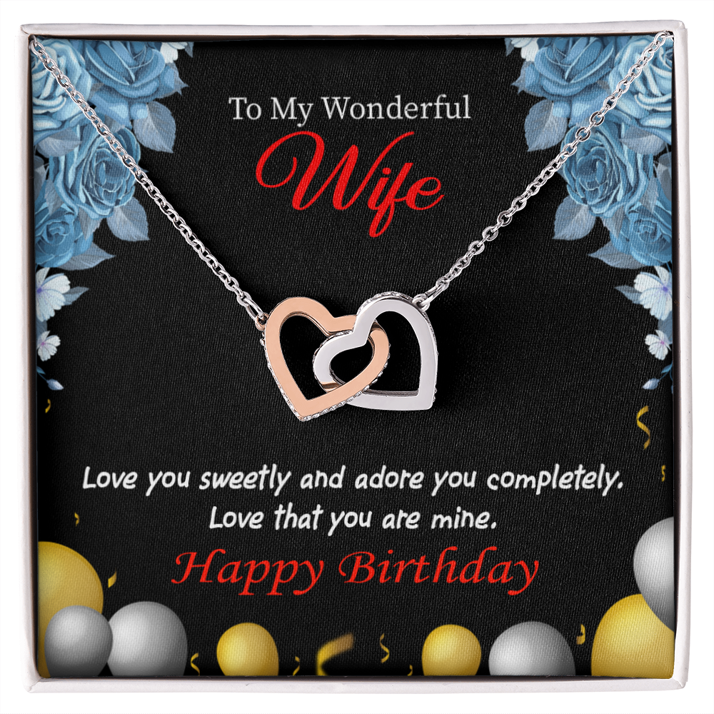 To My Wife Birthday Message Love You Sweetly Inseparable Necklace-Express Your Love Gifts