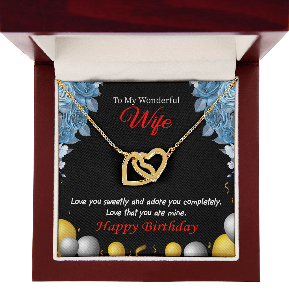 To My Wife Birthday Message Love You Sweetly Inseparable Necklace-Express Your Love Gifts