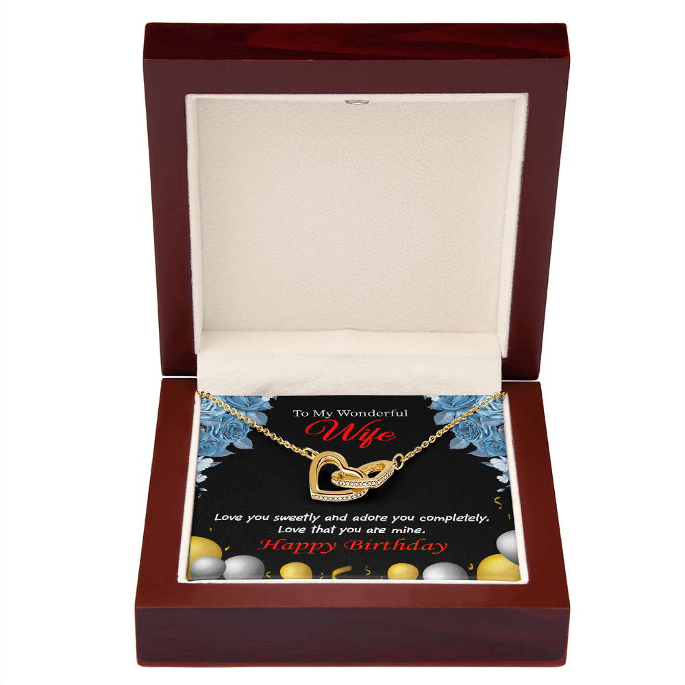 To My Wife Birthday Message Love You Sweetly Inseparable Necklace-Express Your Love Gifts